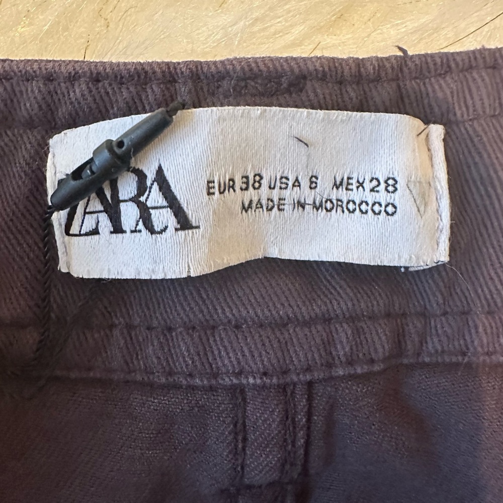 Zara Women's Dark Gray Cargo Pants - Picture 2 of 5